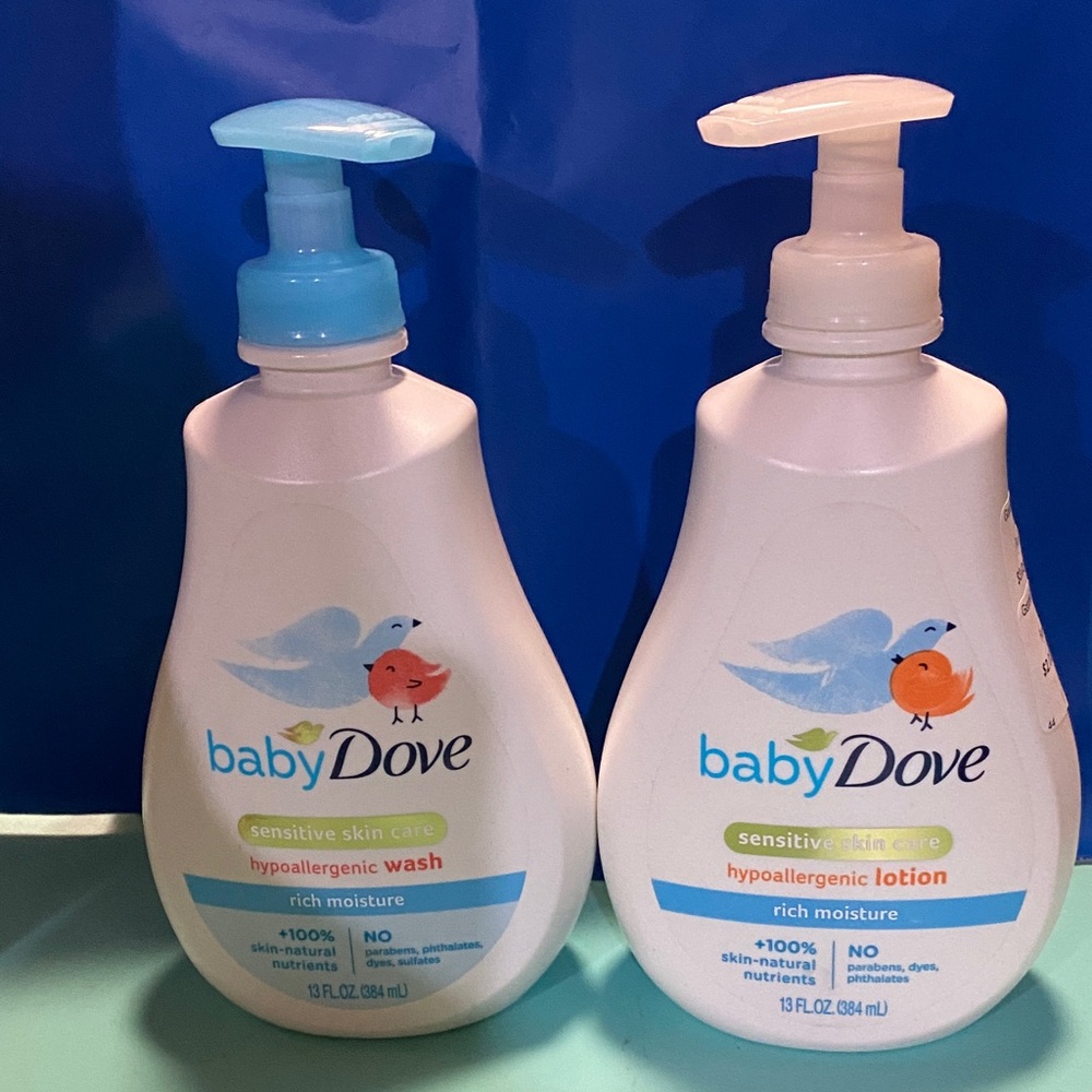 Baby Dove Sensitive Skin Care Wash & Lotion Pump Bundle